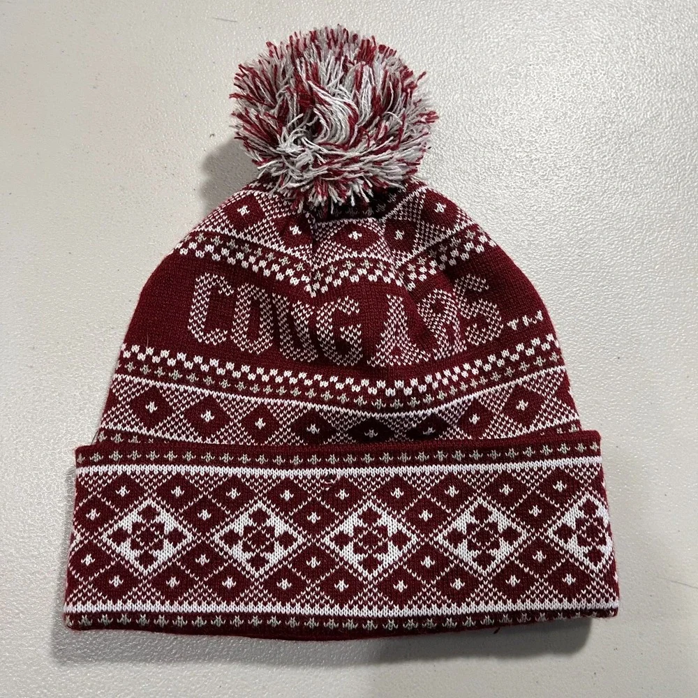 Washington State Cougars Pom Cozy Cable‎ Knit Beanie One Size